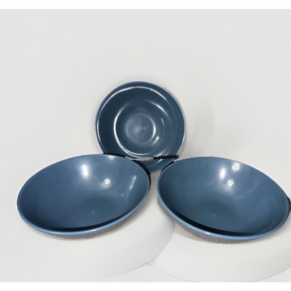 SET OF 3- IKEA Fargrik Turquoise Blue 6" Soup Cereal Bowls 21963